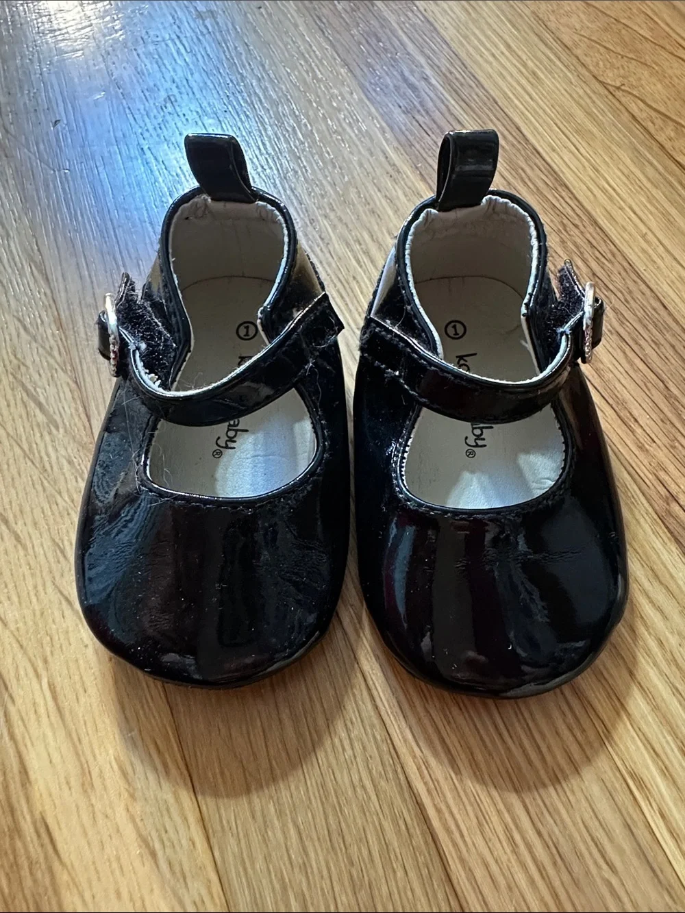 Koala Kids Black Patent Mary Jane Toddler Dress Shoes